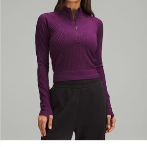 Lululemon Rest Less Cropped 1/2 Zip